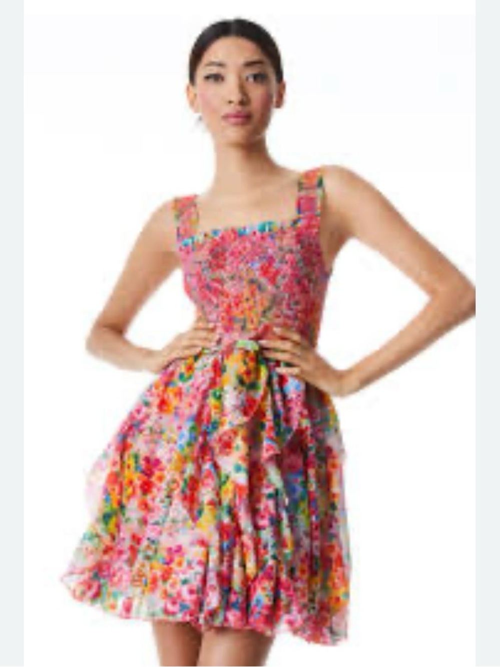 Alice & Olivia Floral Smocked Pink Fairy Dress - Picture 1 of 8